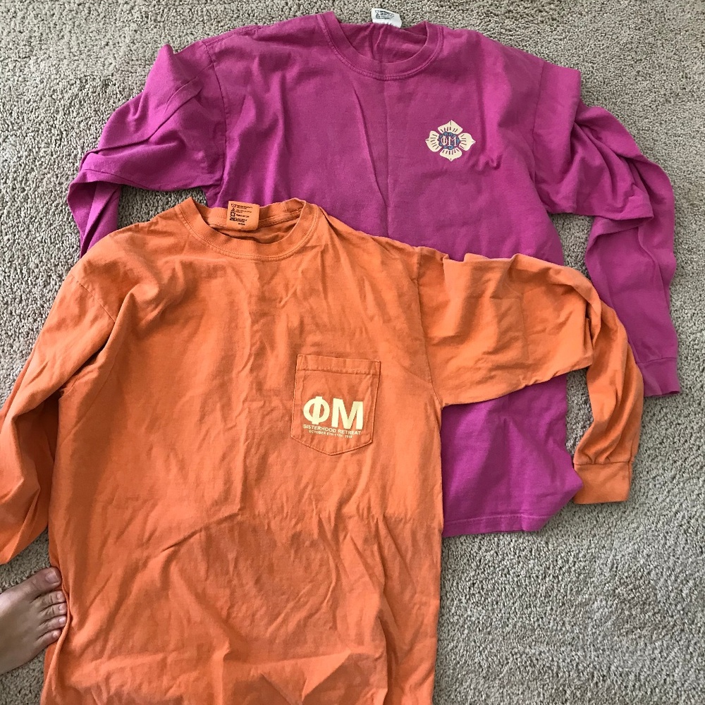 PHI MU long sleeve tshirt bundle w/ free phimu bag